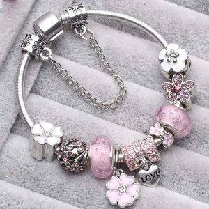 Charm Bracelet Flower Charm Bracelet